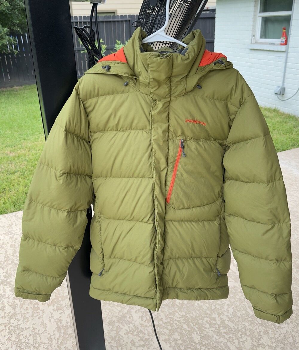 Patagonia Rubicon GooseDown Jacket Men S Tuscan Olive 30555 Ski Snowboard Hooded